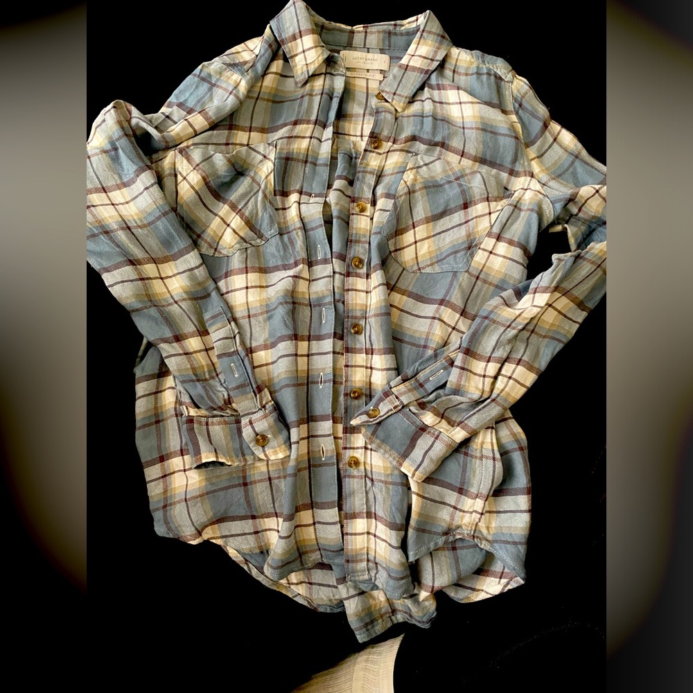 Lucky brand. Flannel button down shirt